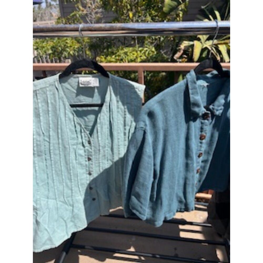 Blue Linen Shirts 2 Piece - Picture 5 of 5